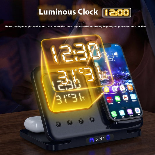 15W Wireless Charger Alarm Clock