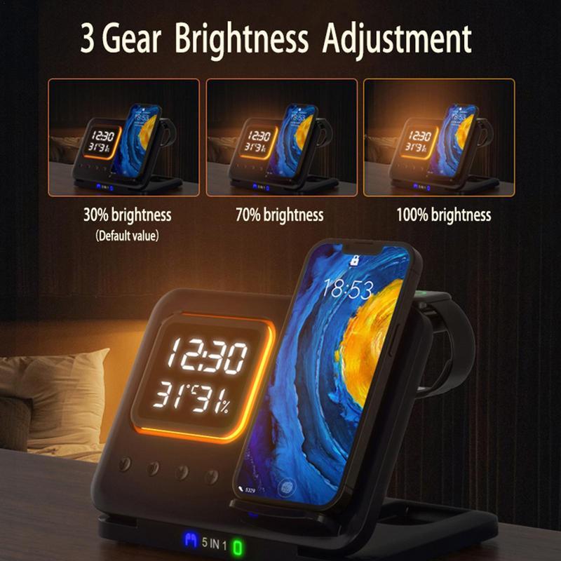 15W Wireless Charger Alarm Clock
