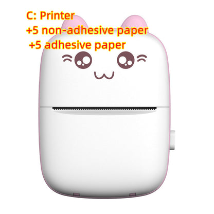 Cat-Themed Portable Mini Printer