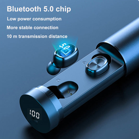 Cylindrical Case Earbuds 5.0 Wireless