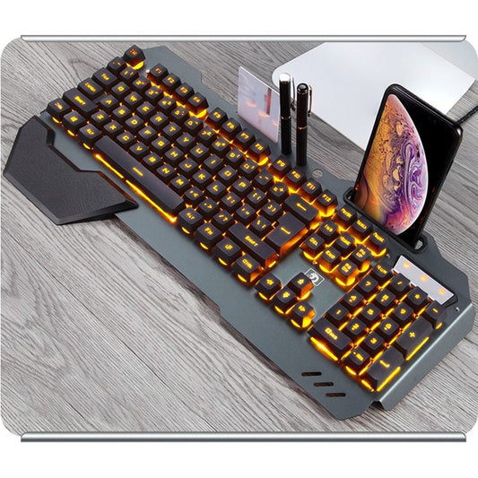 Wired Gaming Keyboard with Phone Holder