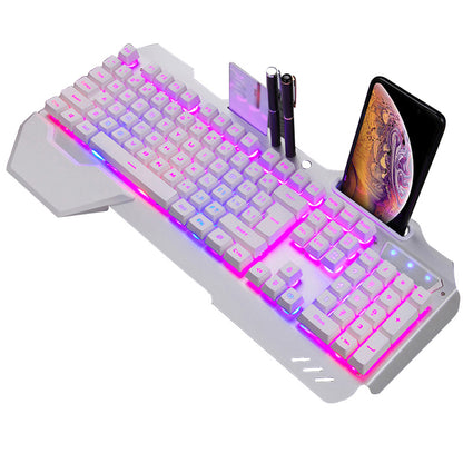 Wired Gaming Keyboard with Phone Holder