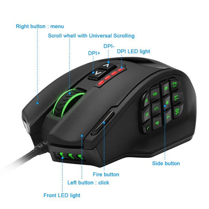 RGB 18-Buttoned Backlit Gaming Mouse