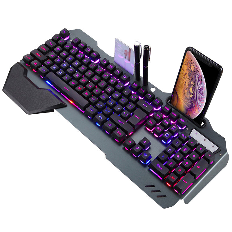 Wired Gaming Keyboard with Phone Holder