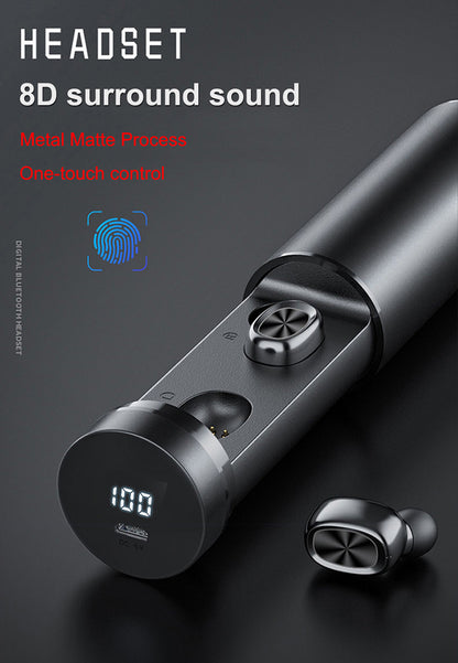 Cylindrical Case Earbuds 5.0 Wireless