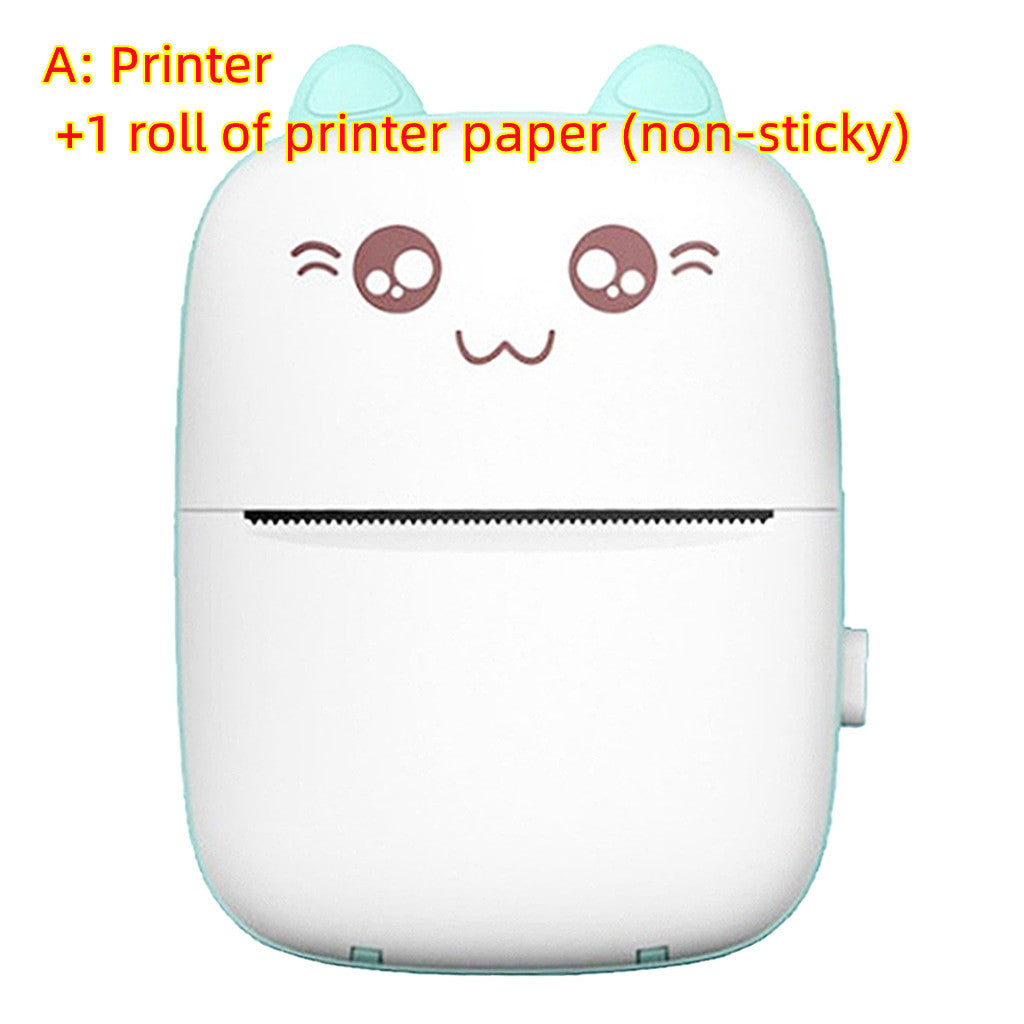 Cat-Themed Portable Mini Printer