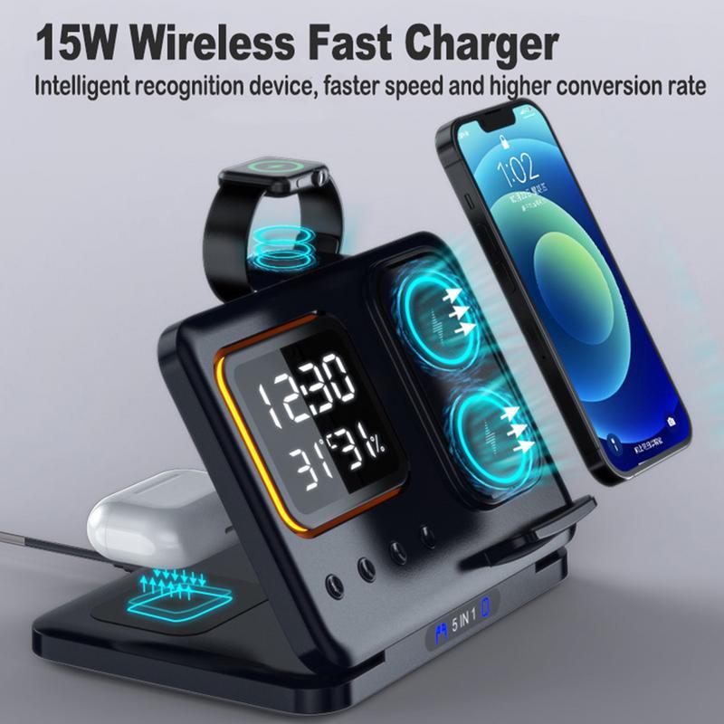 15W Wireless Charger Alarm Clock