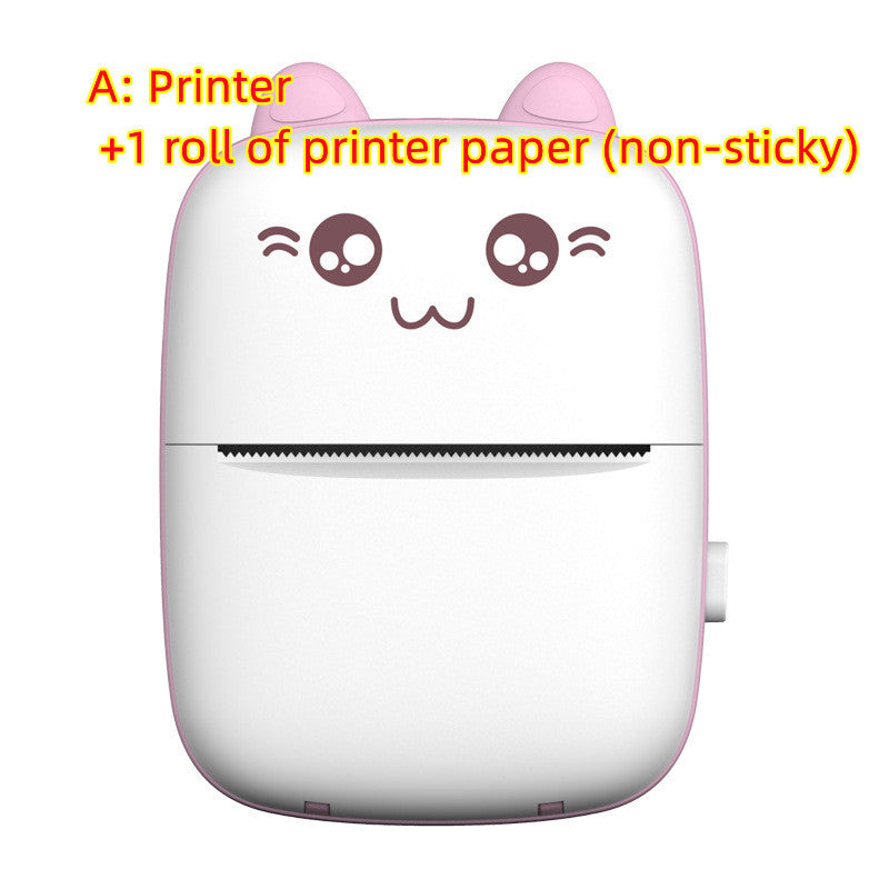Cat-Themed Portable Mini Printer