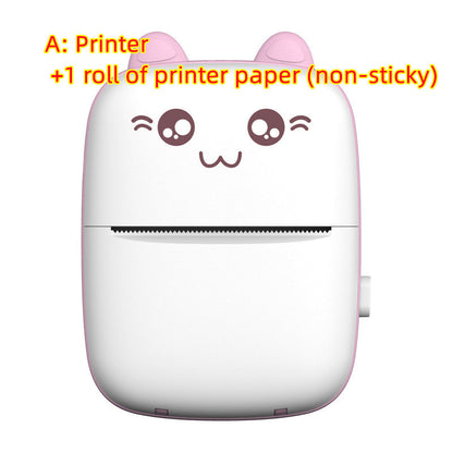 Cat-Themed Portable Mini Printer