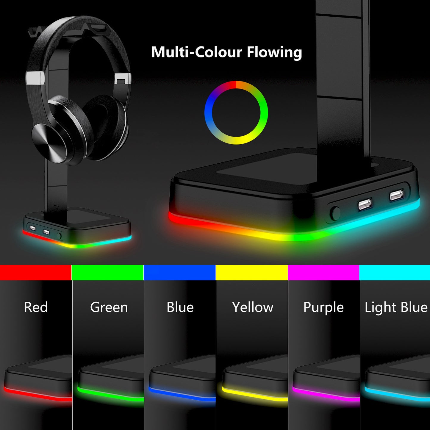 Desktop Gamer Headphone with Headset Holder