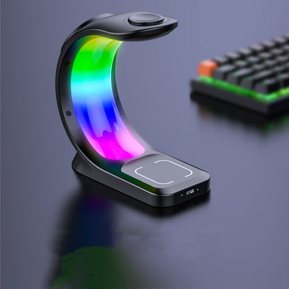 3 In 1 LED Lamp Effect Magnetic Wireless Charger