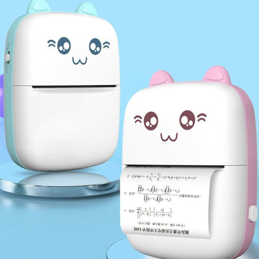 Cat-Themed Portable Mini Printer