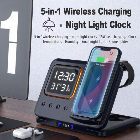 15W Wireless Charger Alarm Clock