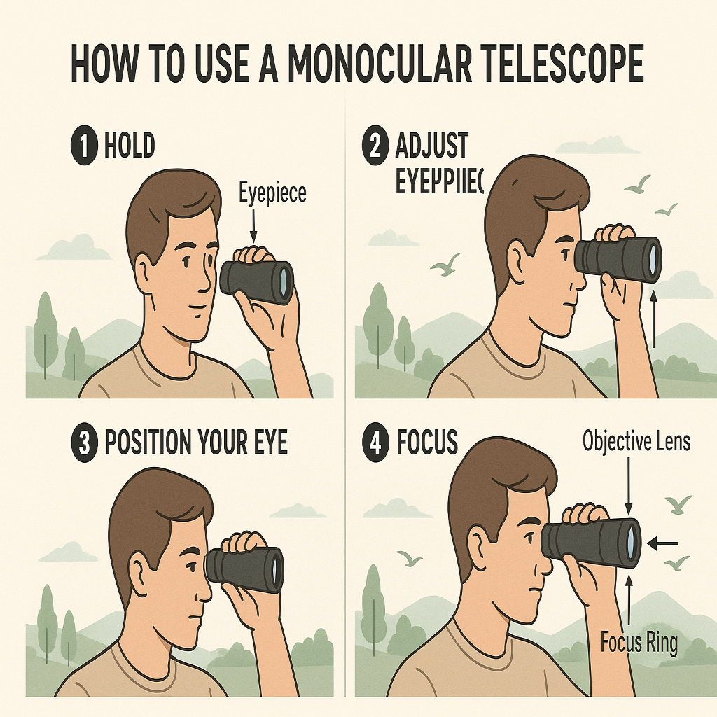 how to use a monocular telescope